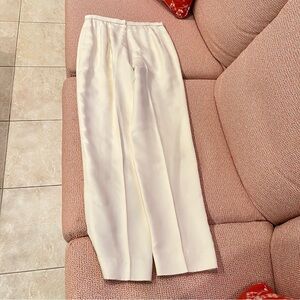 Elegant Cream Trousers-Dana Buchman Silk blend dressy lined pants
